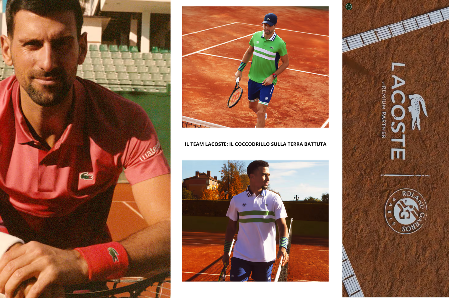 LACOSTE X ROLAND GARROS: LA COLLEZIONE 2024 CELEBRA L'ECCELLENZA DEL TENNIS