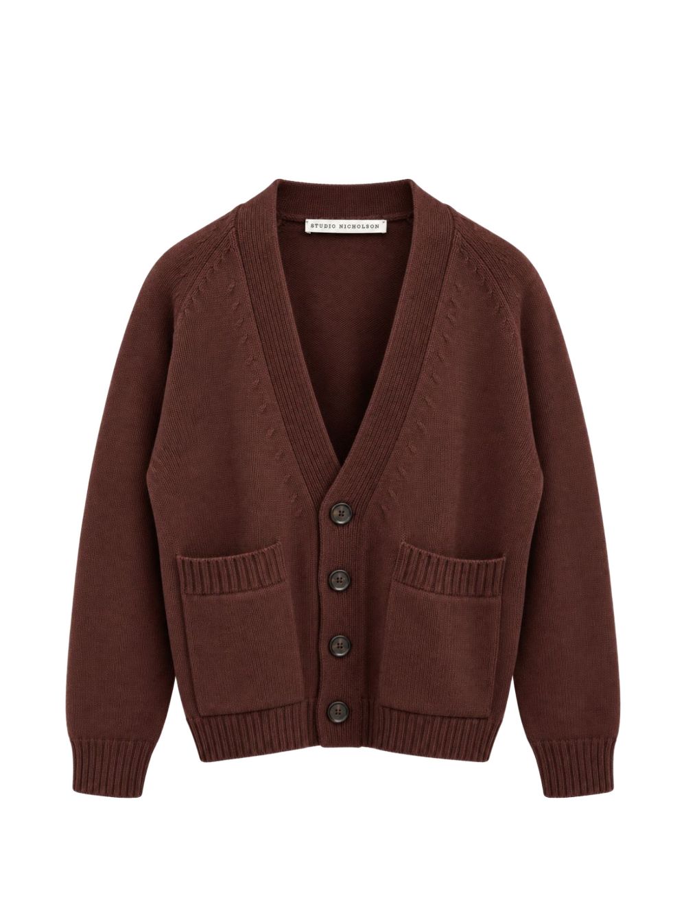 Cardigan STUDIO NICHOLSON SENSNM049 GRAPE STUDIO NICHOLSON 