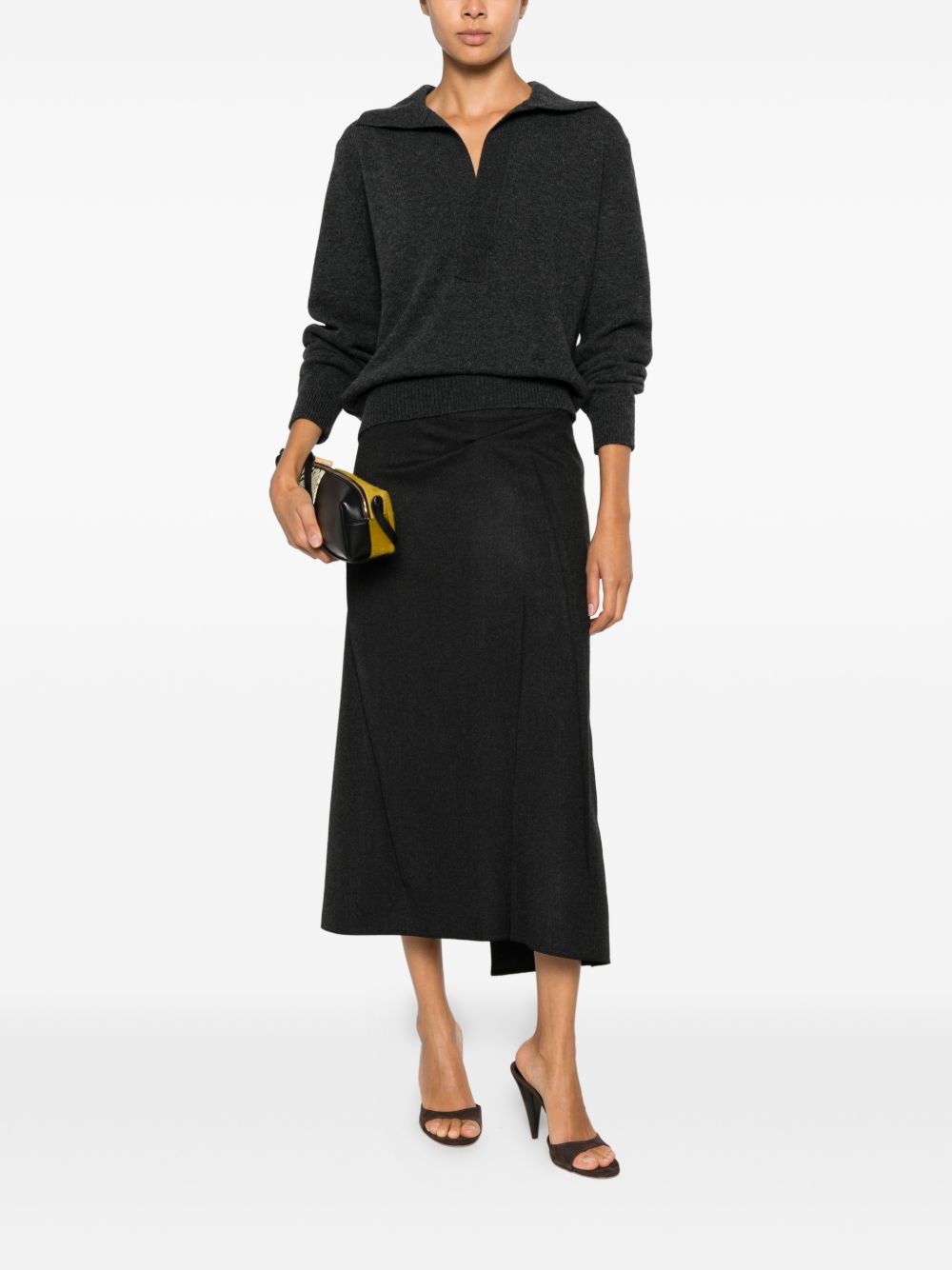 Gonna Victoria Beckham 1326WSK007362D DARK GREY MELANGE Victoria Beckham 