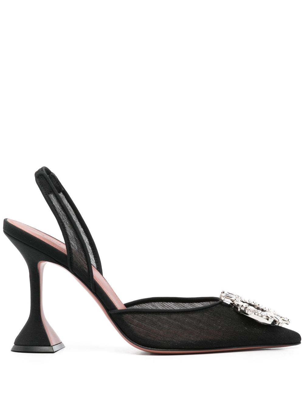 Décolleté Begum Mesh Sling 95 Amina Muaddi BEGUMMESHSLING95 BLACK Amina Muaddi 