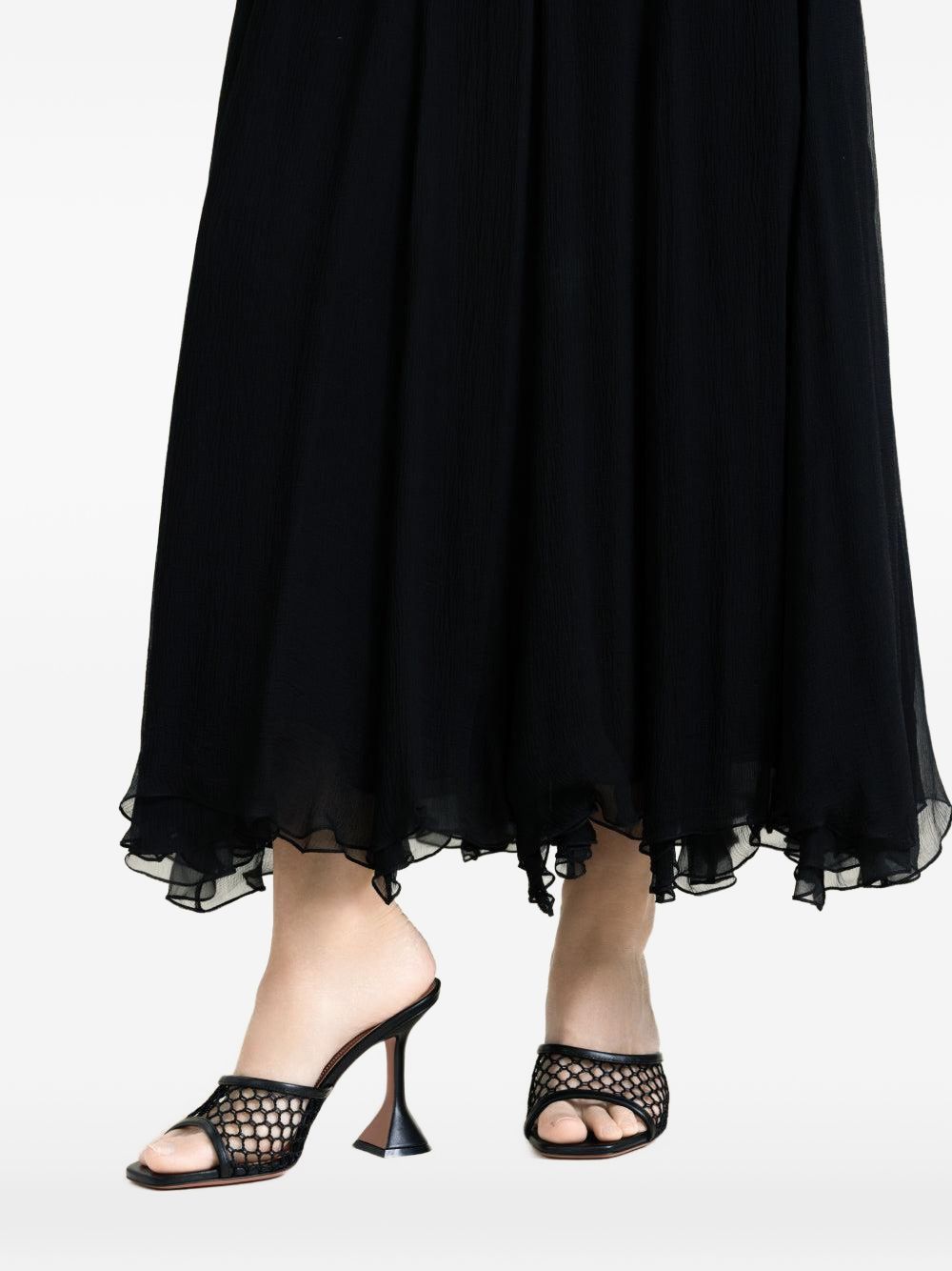 Sandali Lupita Net Slipper 95 Amina Muaddi LUPITANETSLIPPER95 BLACKNETBLACKNAPPA Amina Muaddi 