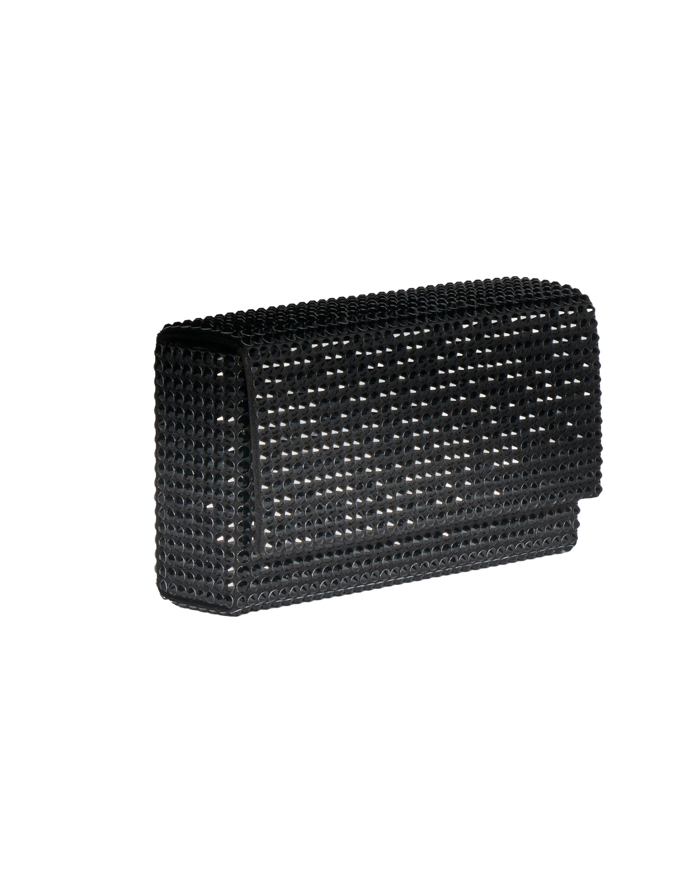 Clucth Paloma Mini Satin Amina Muaddi PALOMAMINISATIN BLACKJETBLACK Amina Muaddi 