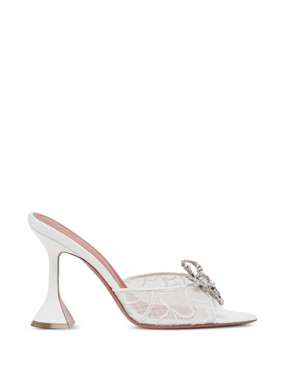 Sandali Rosie Lace Slipper 95 Amina Muaddi ROSIELACESLIPPER95 IVORY Amina Muaddi 