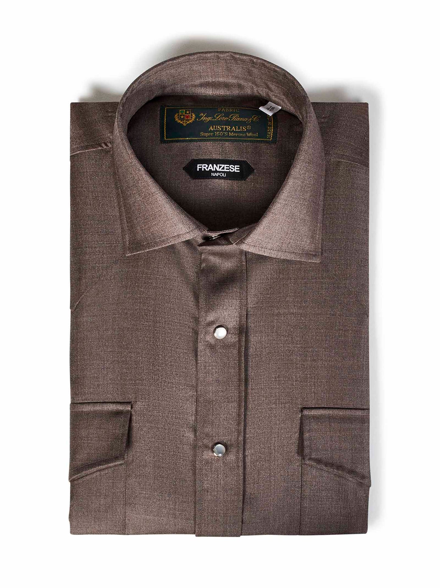 Camicia modello Gianni Agnelli Franzese Napoli 321850 FANGO Franzese Collection 