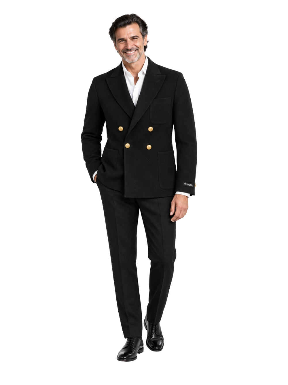 Giacca modello David Beckham Franzese Napoli FRAB001 NERO CARBON Franzese Collection 