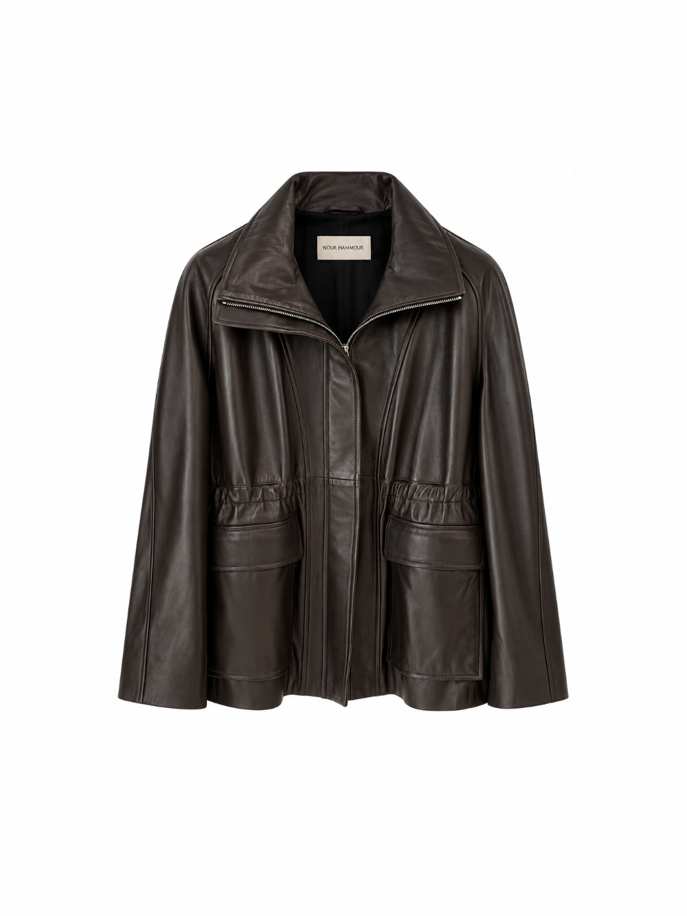 Giubbino Quai Fluid Nour Hammour PF26JK02 DARK BROWN Nour Hammour 