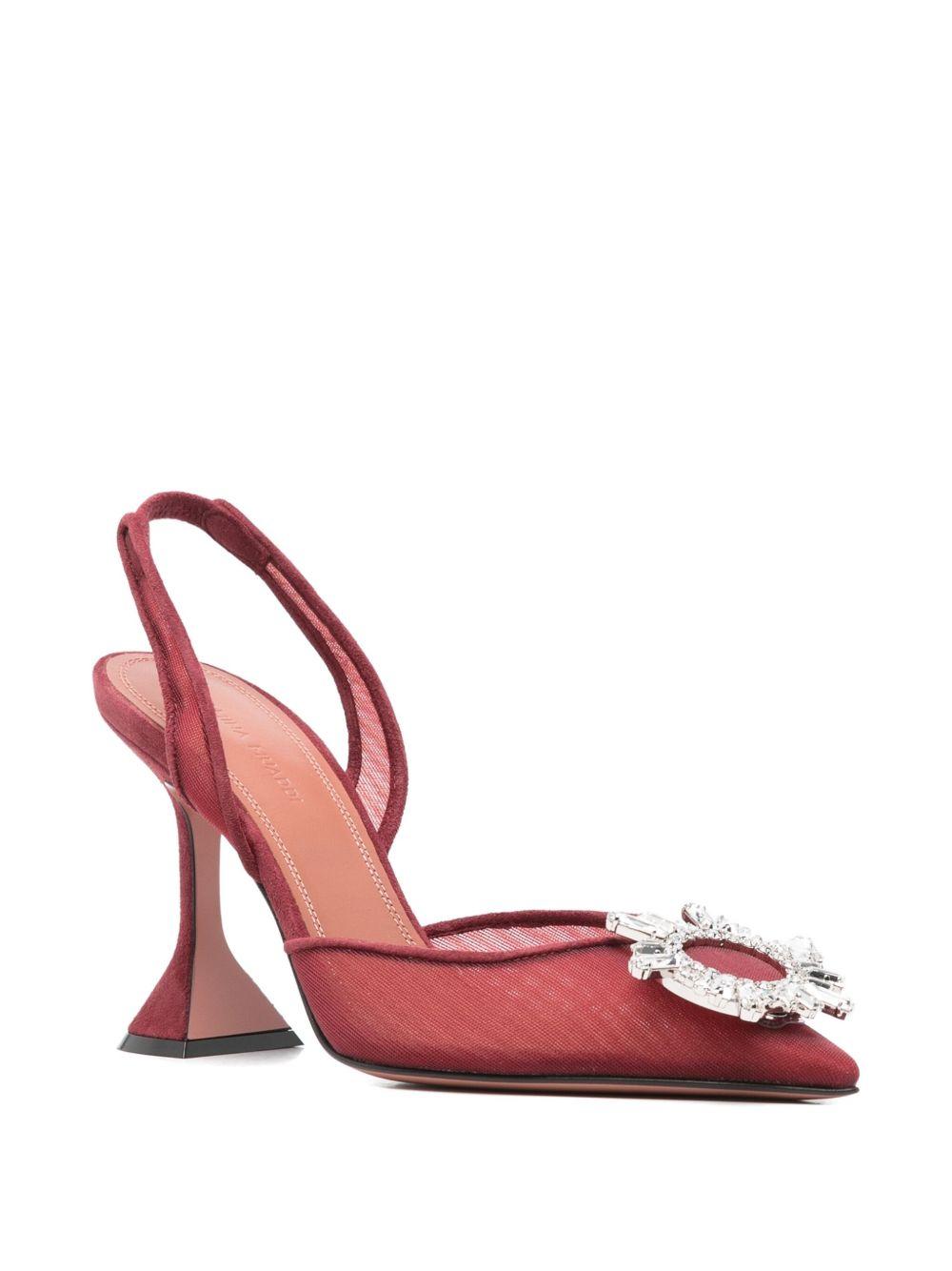 Décolleté Begum Mesh Sling 95 Amina Muaddi BEGUMMESHSLING95 RUBY Amina Muaddi 