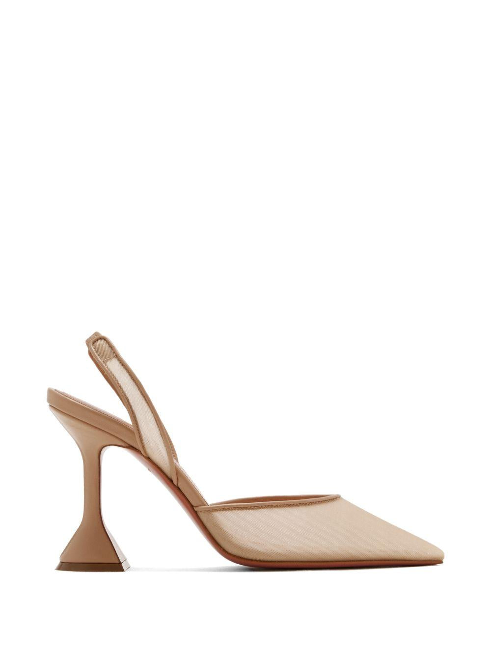 Décolleté Holli Mesh Sling 95 Amina Muaddi HOLLIMESHSLING95 BEIGE Amina Muaddi 