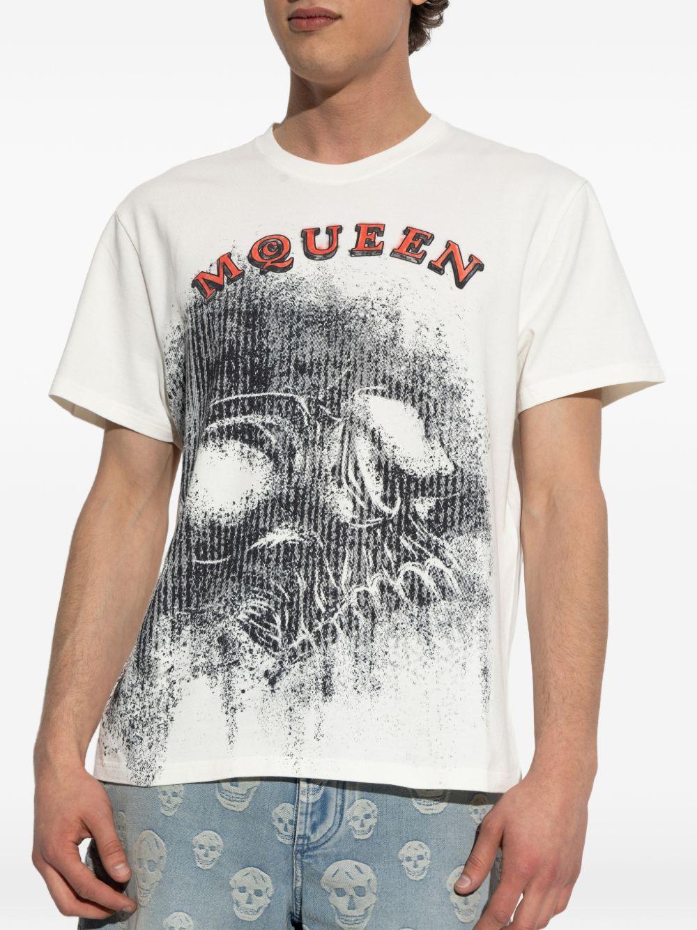 T-shirt Spray Skull Alexander McQueen 866379QTAEN 0909 Alexander McQueen 