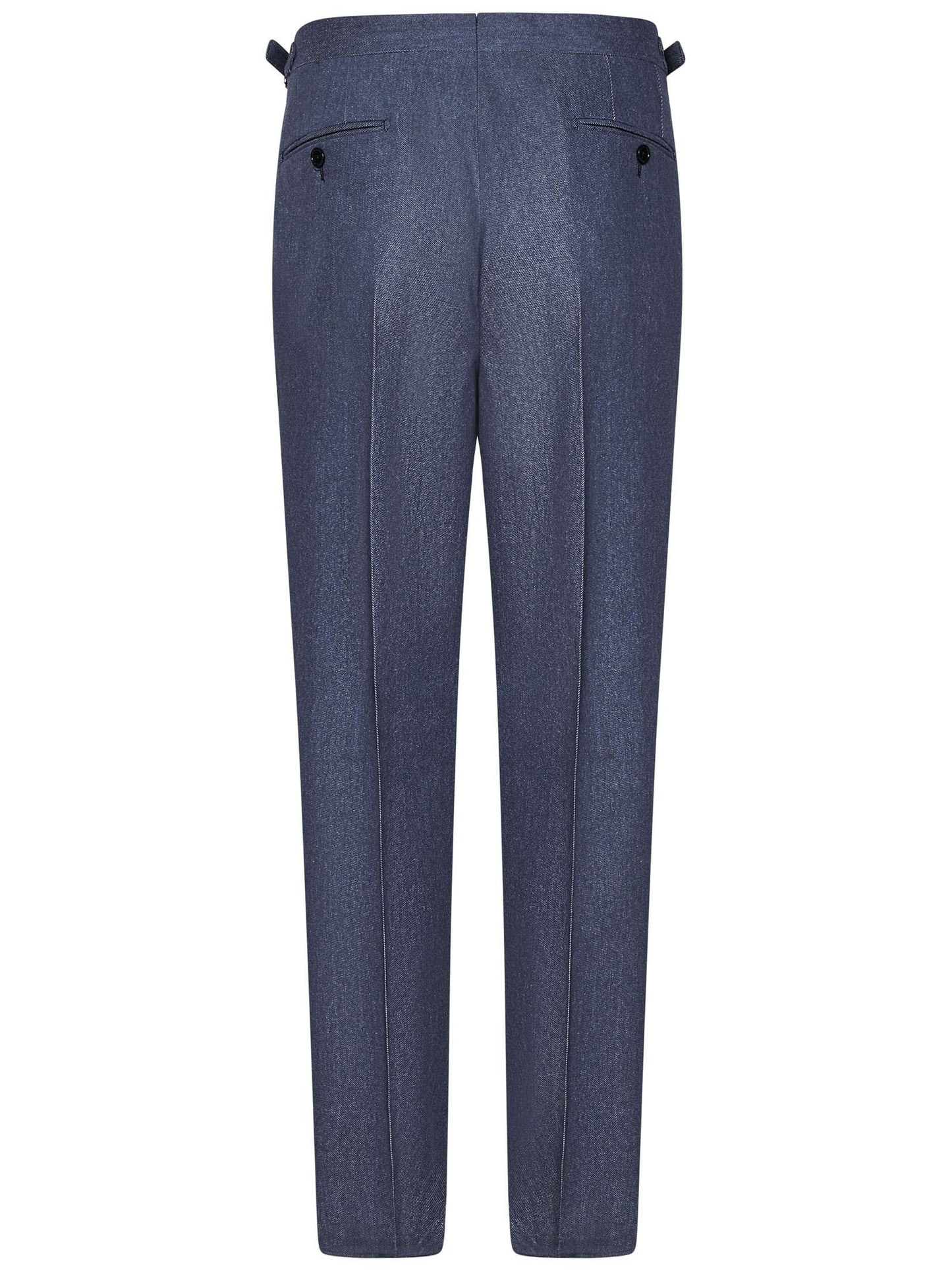 Pantaloni modello Stefano De Martino Franzese Napoli FMP445 BLU Franzese Collection Pronta Sartoria 