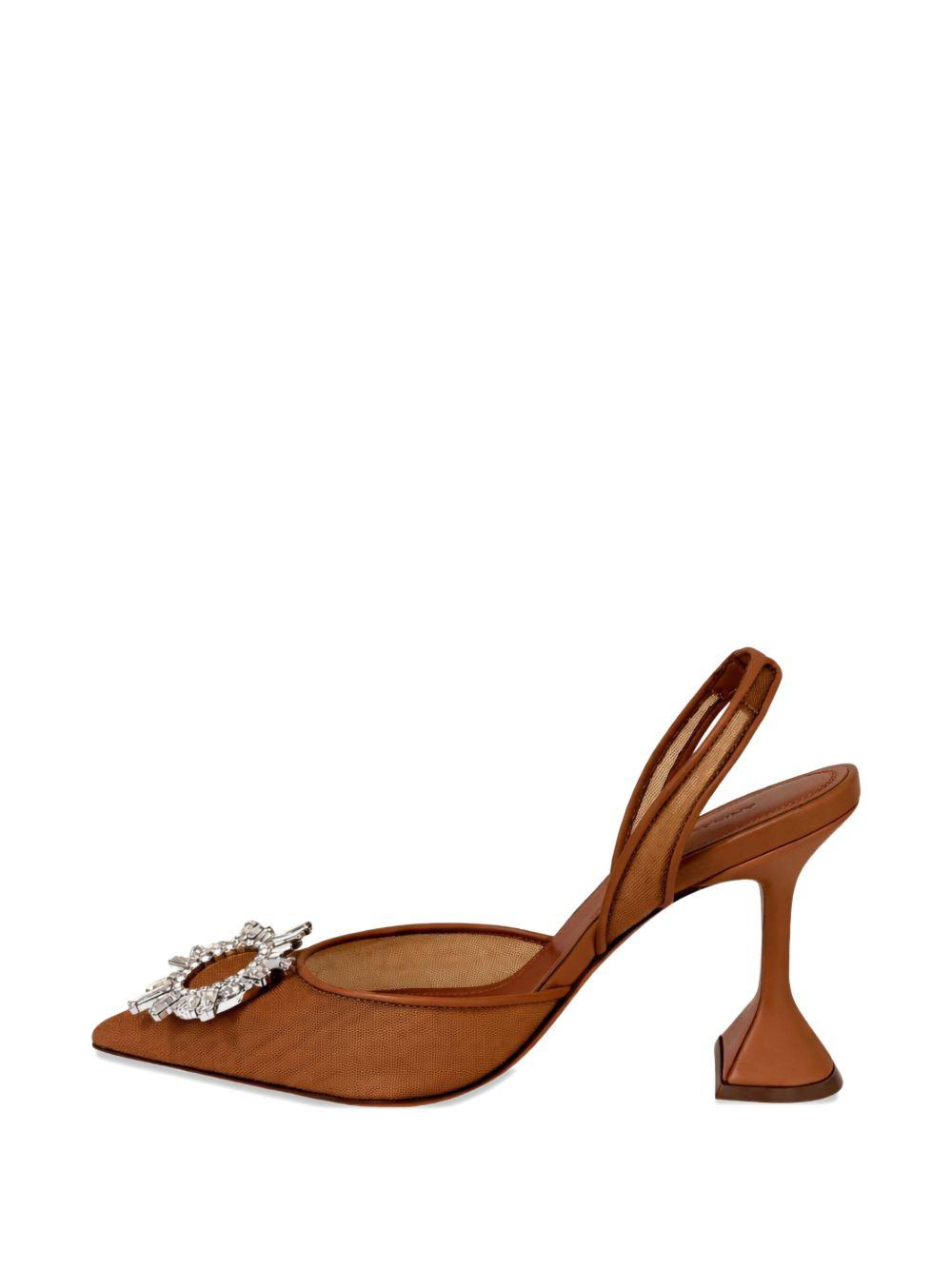 Décolleté Begum Mesh Sling 95 Amina Muaddi BEGUMMESHSLING95 LATTE Amina Muaddi 
