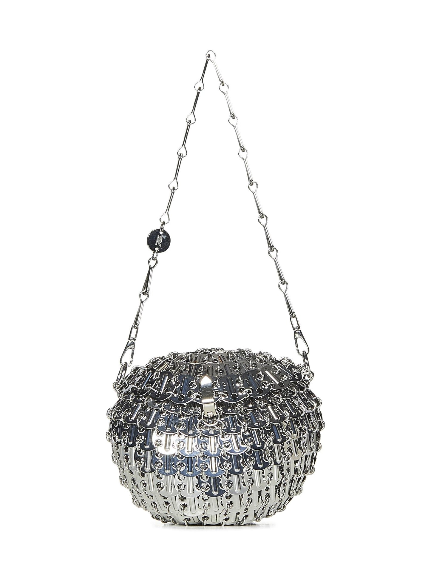 Borsa a spalla Iconic silver sphere 1969 Rabanne 22ASS0316MET001 P040 Rabanne 