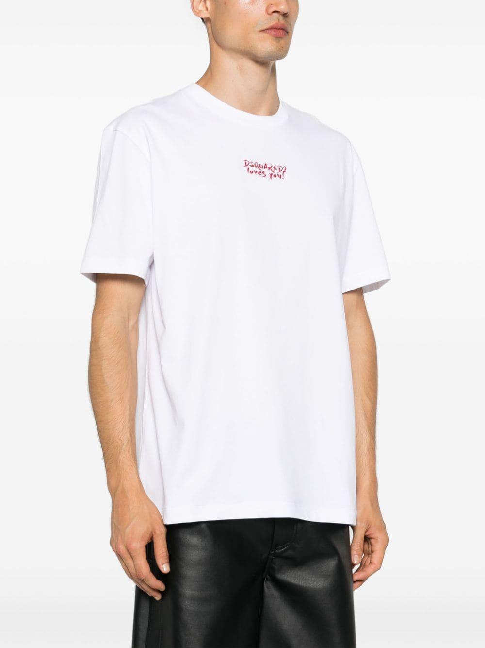 T-shirt Dsquared2 Loves You Regular Fit Dsquared2 S74GD1362D20020 100 Dsquared2 