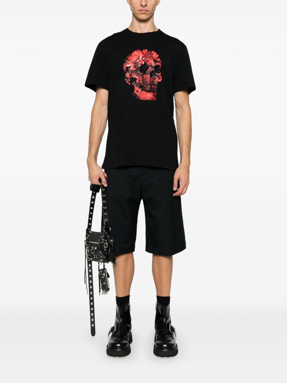 T-shirt Wax Flower Skull Alexander McQueen 794575QTABM 0512 Alexander McQueen 