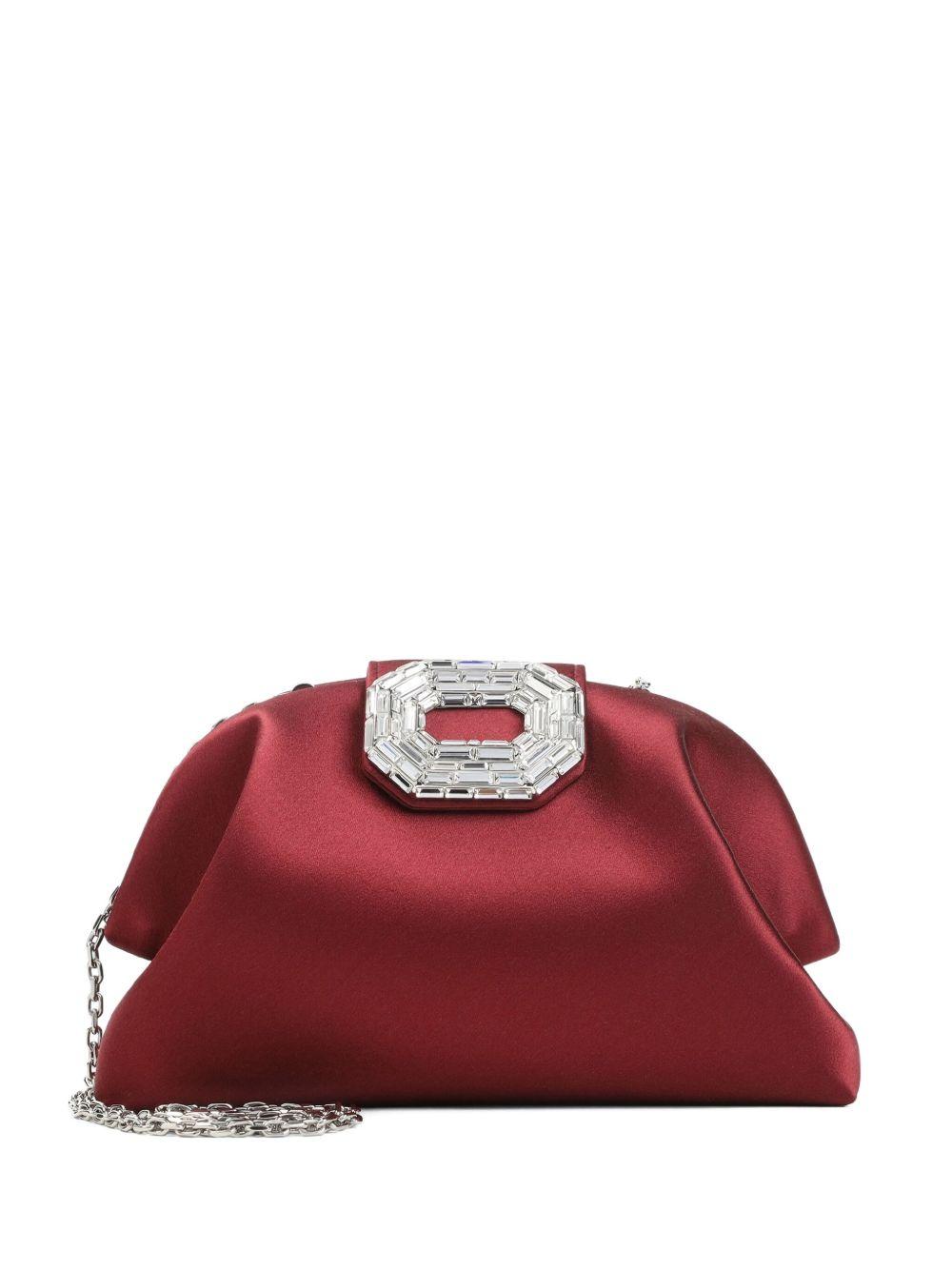 Clutch Camelia Satin Amina Muaddi CAMELIASATIN WINE Amina Muaddi 