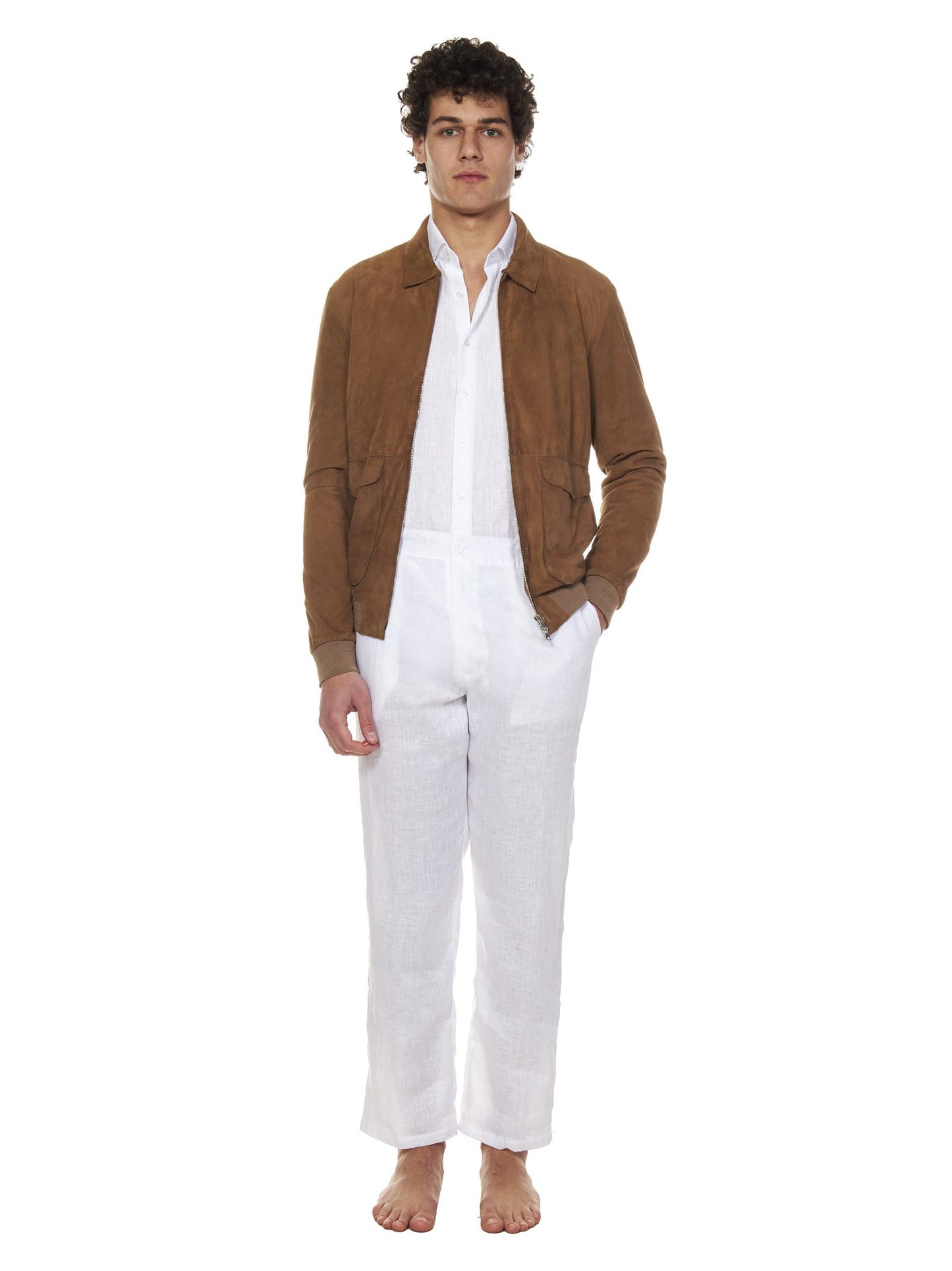 Giubbino Brad Pitt Franzese Napoli DF819CMA TAUPE Franzese Collection Pronta Sartoria 