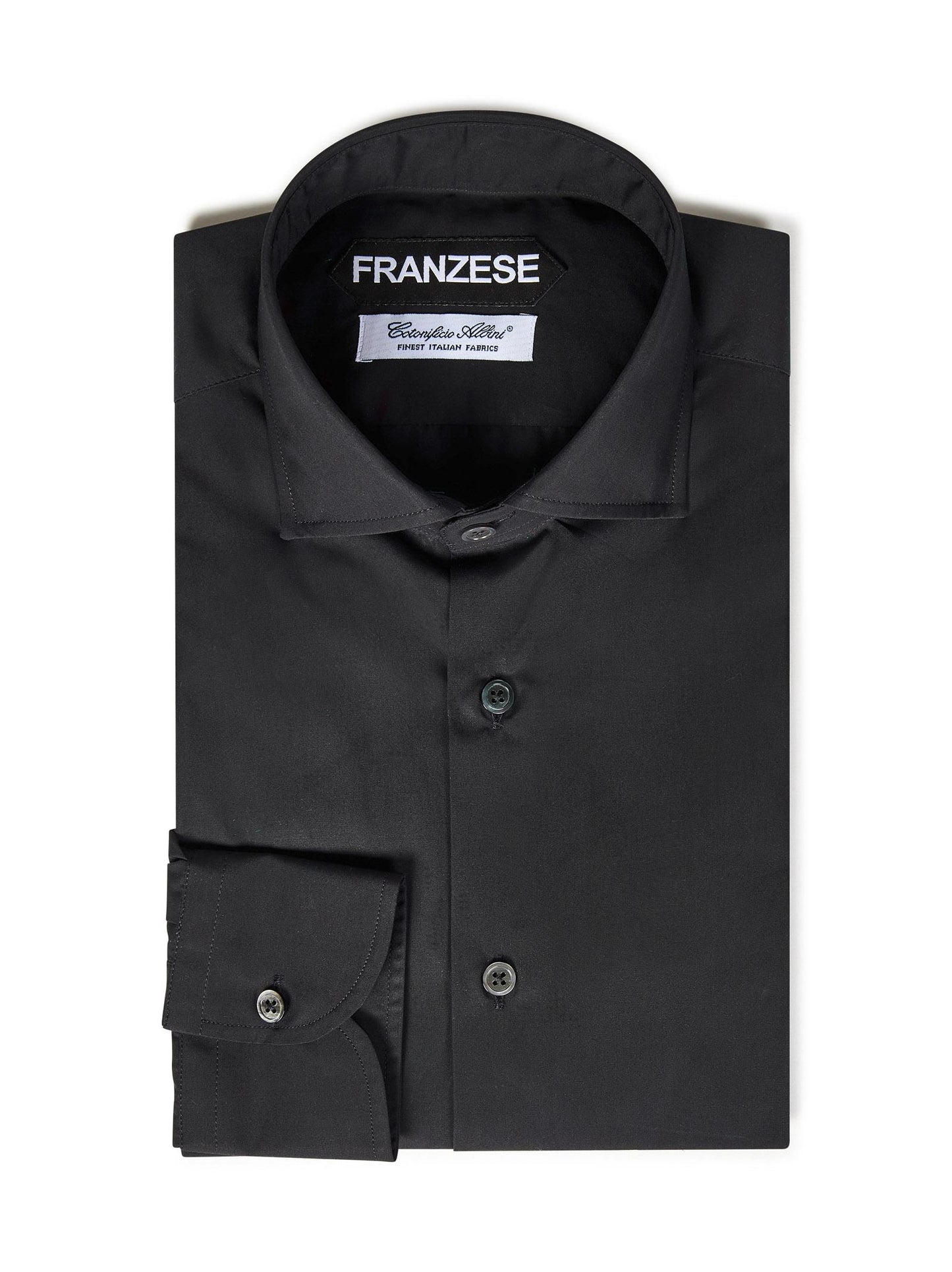 Camicia modello Montezemolo Franzese Napoli A10015 NERO Franzese Collection Pronta Sartoria 