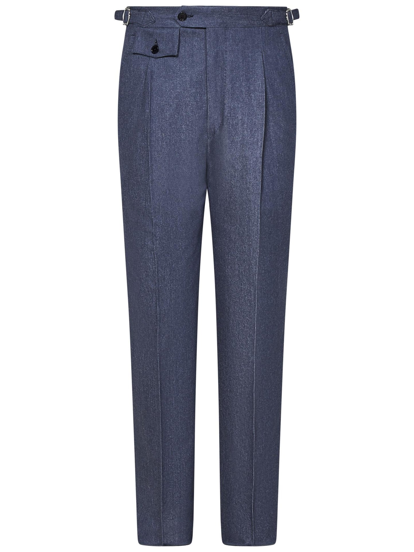 Pantaloni modello Stefano De Martino Franzese Napoli FMP445 BLU Franzese Collection Pronta Sartoria 