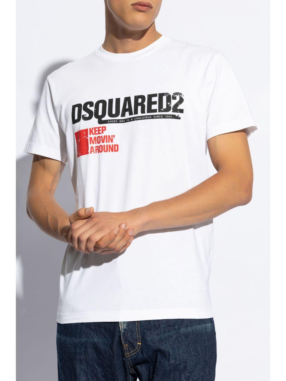 T-shirt Keep Moving Around Cool Fit Dsquared2 S71GD1462S24662 100 Dsquared2 