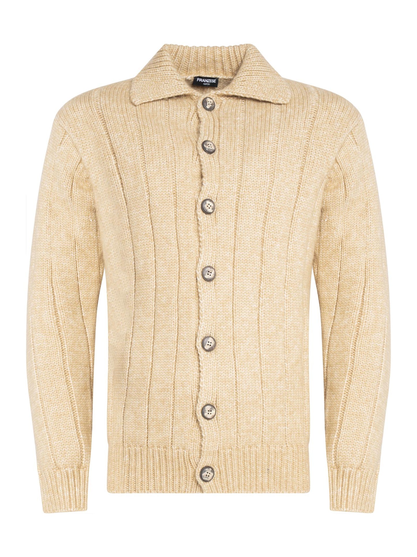 Cardigan modello Gianni Agnelli Franzese Napoli MA8343 BEIGE Franzese Collection 