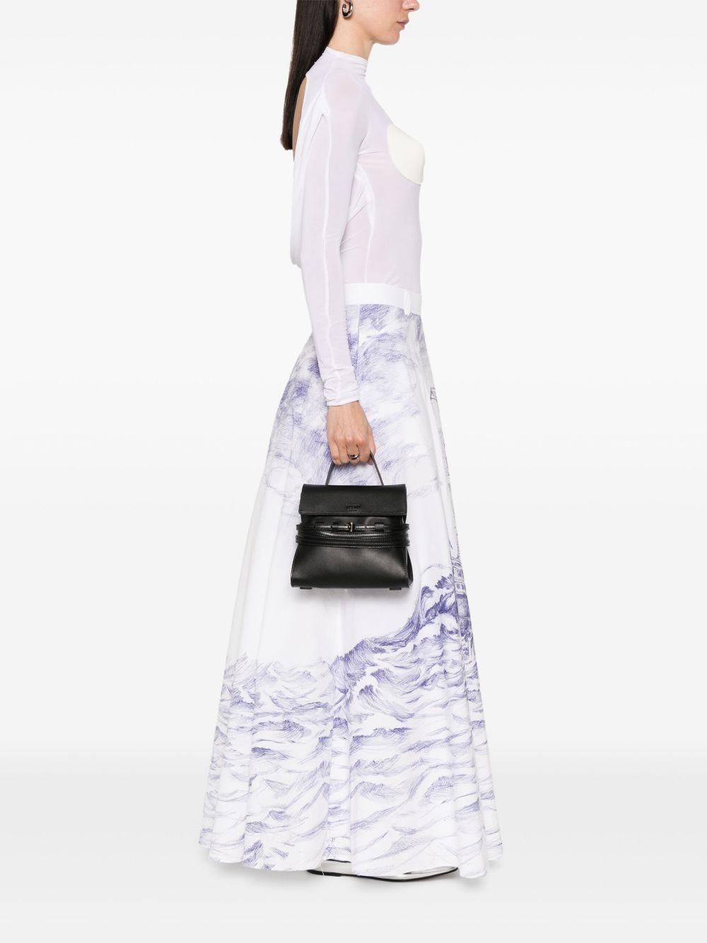 Borsa a mano Tie Me Small Moschino MC4163PP0MOA0000 NERO Moschino 