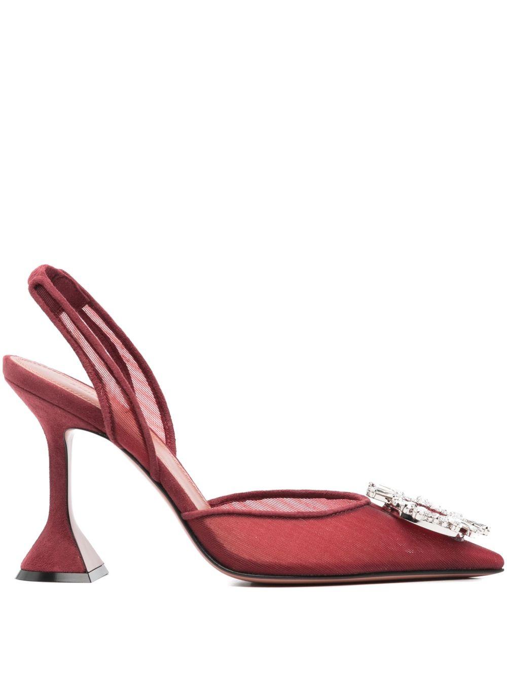 Décolleté Begum Mesh Sling 95 Amina Muaddi BEGUMMESHSLING95 RUBY Amina Muaddi 