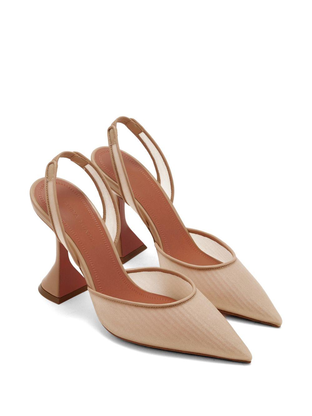Décolleté Holli Mesh Sling 95 Amina Muaddi HOLLIMESHSLING95 BEIGE Amina Muaddi 