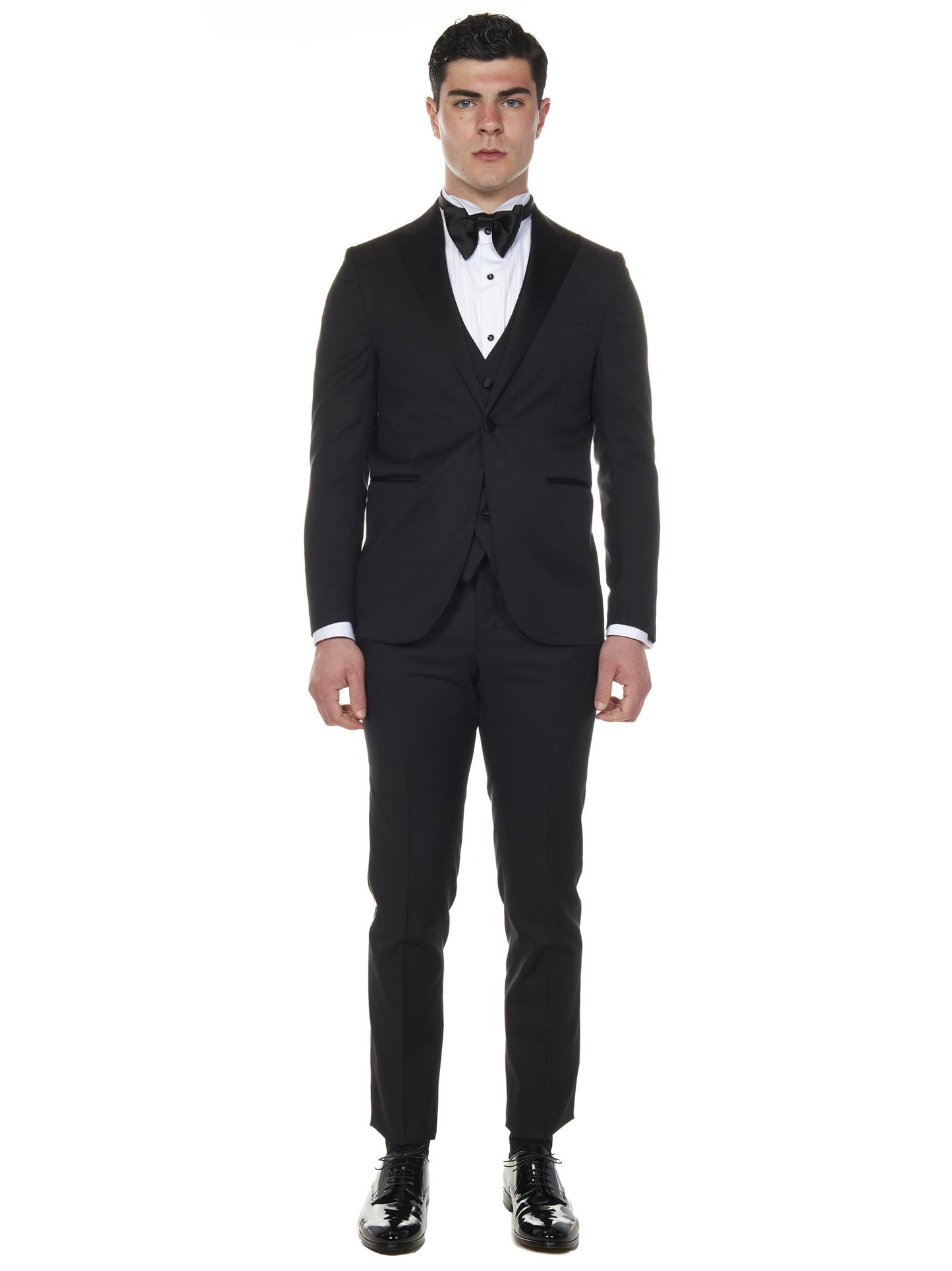 Abito Modello James Bond 007 Franzese Napoli FRACRISTAL NERO Franzese Collection Pronta Sartoria 