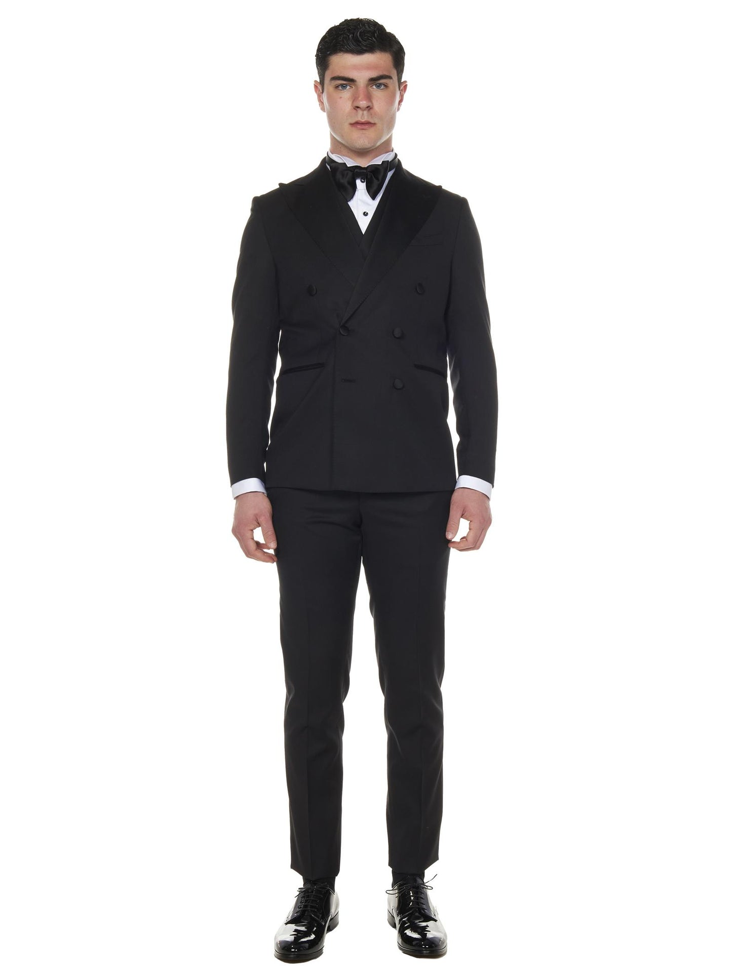 Abito Modello James Bond 007 Franzese  Napoli FRA11B53XA NERO Franzese Collection Pronta Sartoria 