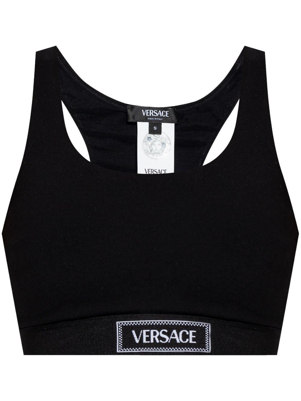 Top '90s Vintage Logo Versace 10158801A12037 1B000 Versace 