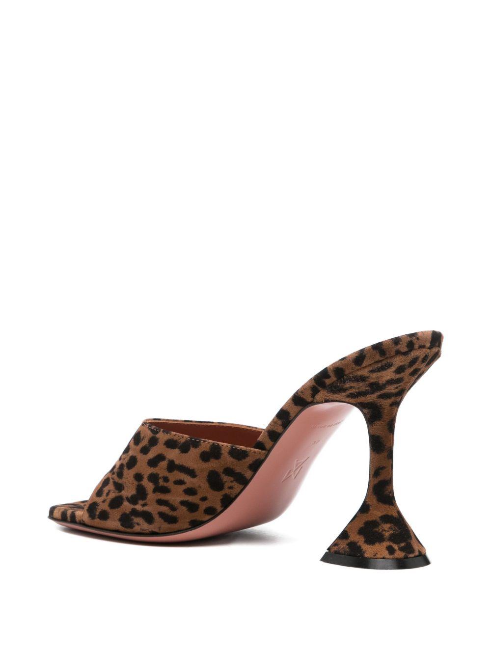 Sandali LUPITA 95 Amina Muaddi LUPITASLIPPERSUEDE95 LEOPARD Amina Muaddi 