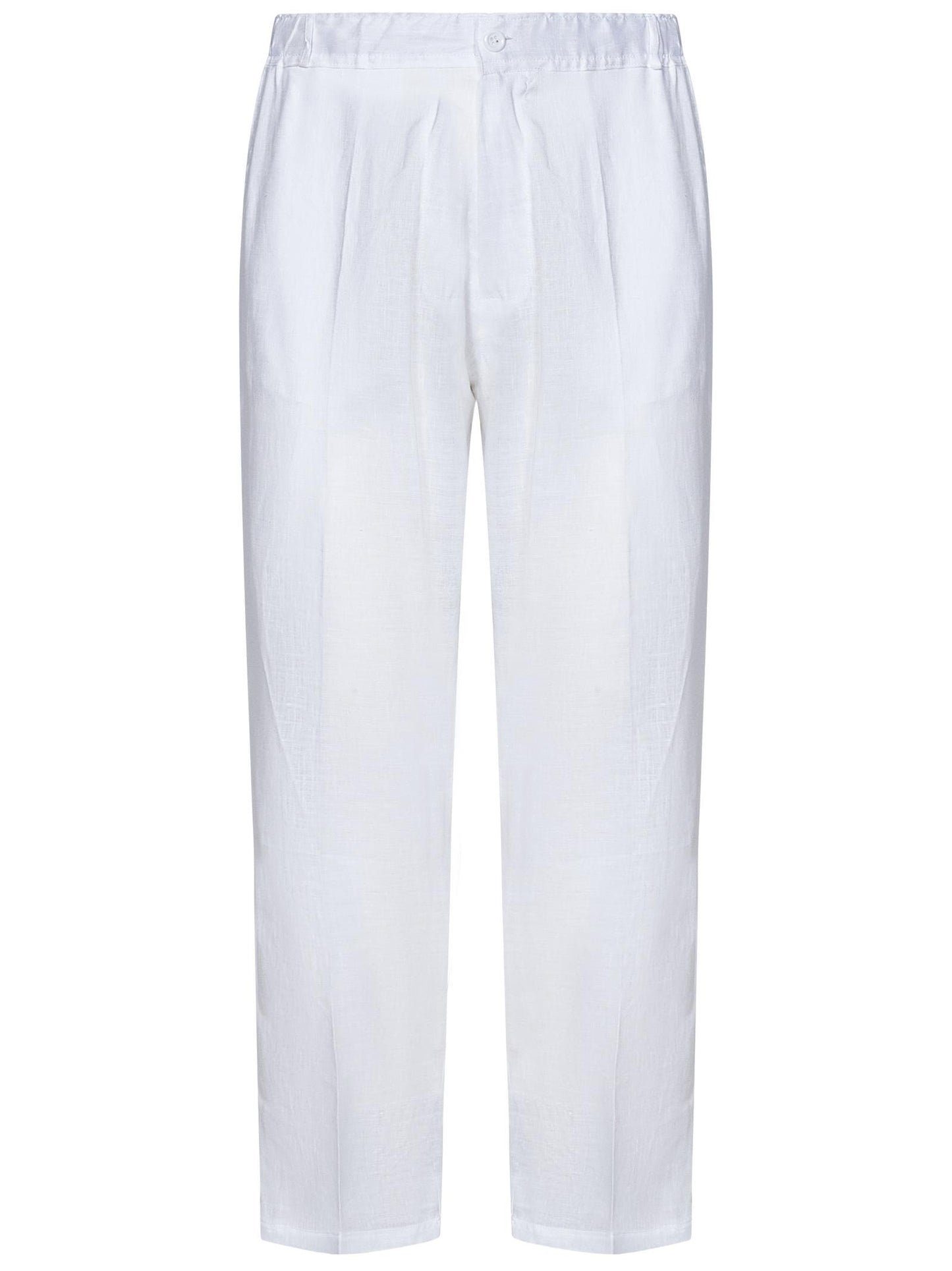 Pantaloni Lapo Elkann Franzese Napoli<BR/> FRAPT01 BIANCO Franzese Collection Pronta Sartoria 