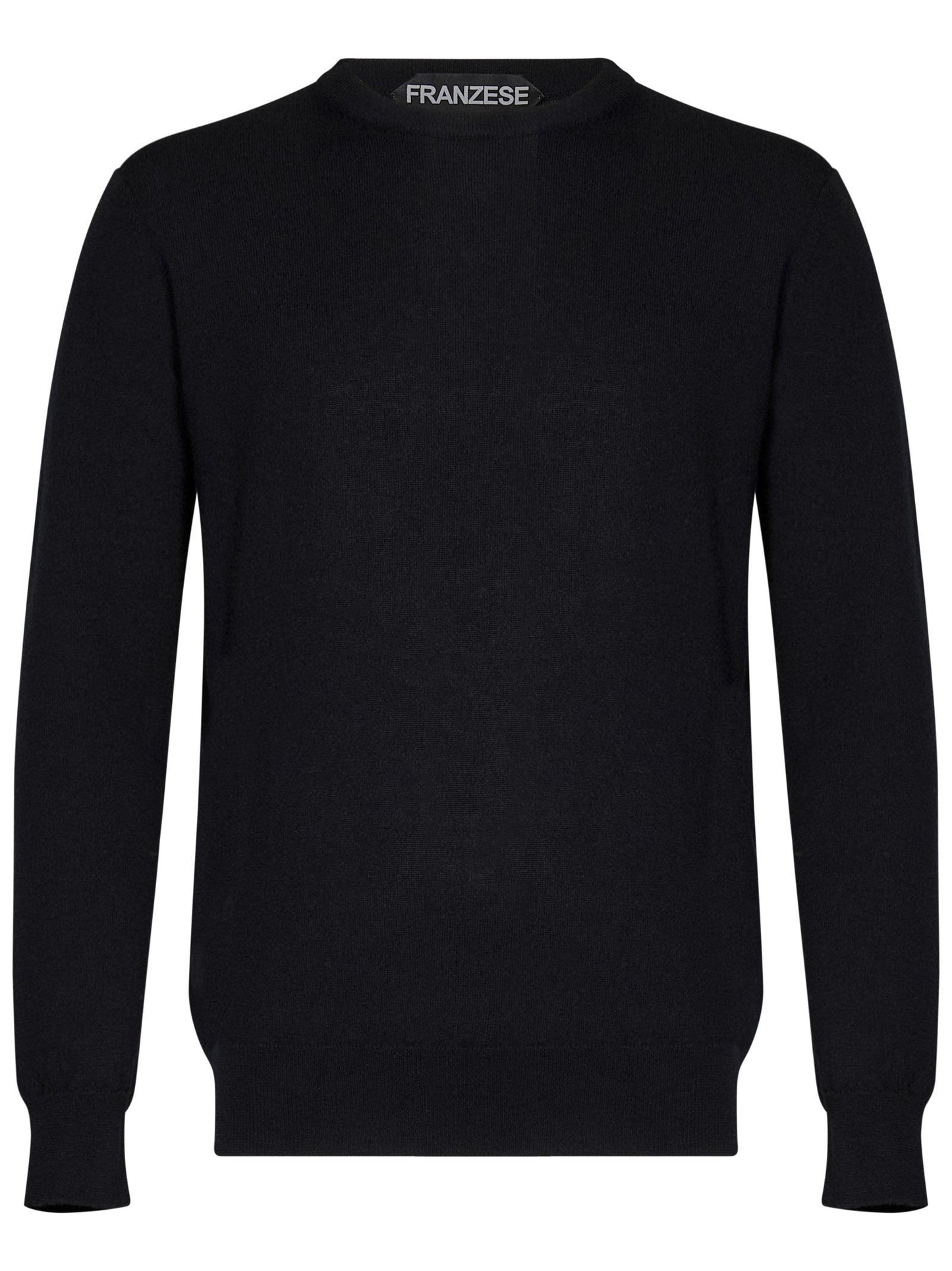 Maglia modello George Clooney Franzese Napoli<BR/> MA8051 NERO Franzese Collection Pronta Sartoria 