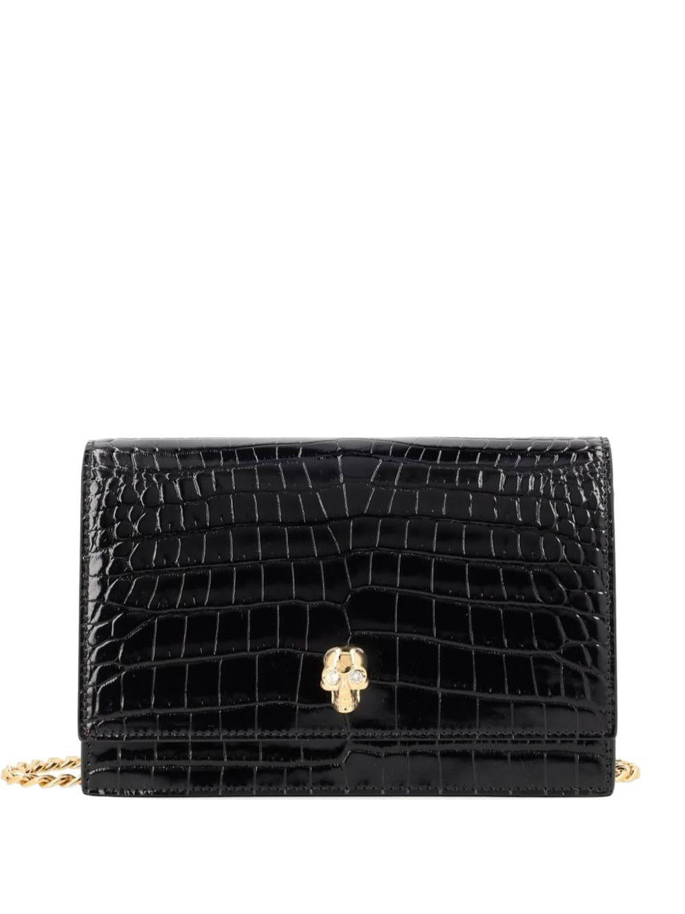 Borsa a spalla Skull piccola Alexander McQueen 8552911HB0G 1001 Alexander McQueen 